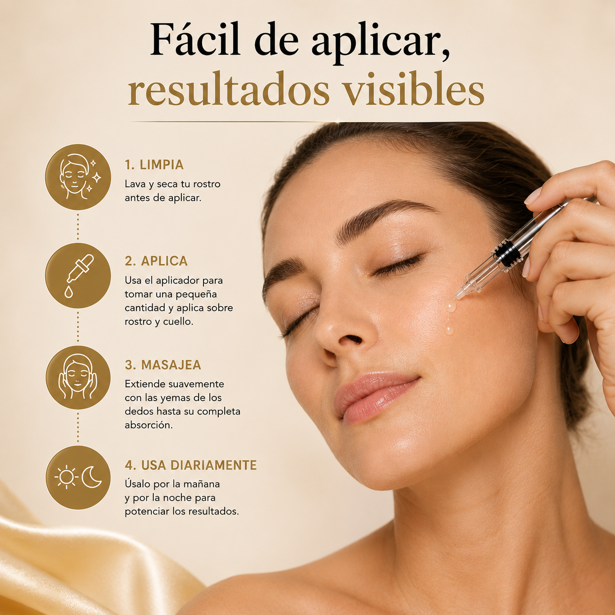 Sérum Facial de Péptidos de Colágeno